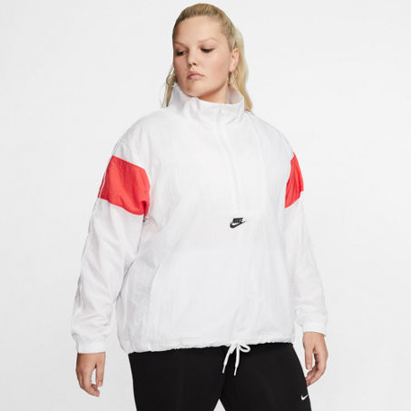 Frente al mar parrilla salvar Nike Sportswear Heritage Women's Woven Jacket (plus Size) In White |  ModeSens