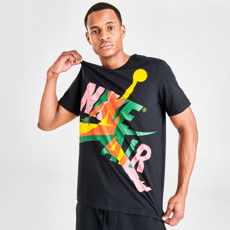 Nike Jordan Men's Mashup Jumpman Classics Hbr T-shirt In Black