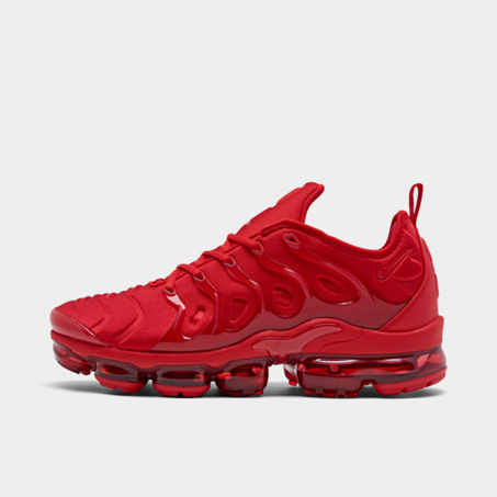 Shop Nike Men's Air Vapormax Plus Running Shoes In University Red/university Red