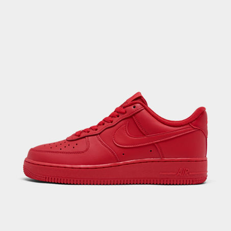 Shop Nike Men's Air Force 1 '07 Lv8 Casual Shoes In University Red/university Red/black