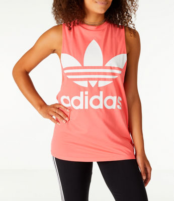 ADIDAS ORIGINALS WOMEN'S ORIGINALS TREFOIL MUSCLE TANK, PINK,5567590
