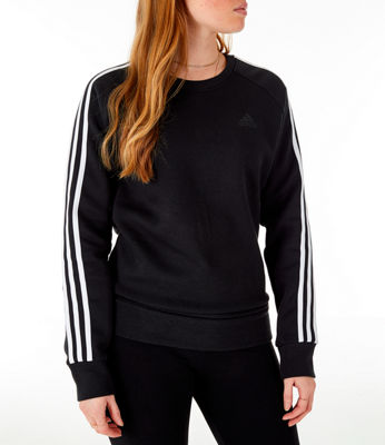 UPC 191525396843 product image for Adidas Women's 3-Stripes Sweatshirt, Black | upcitemdb.com