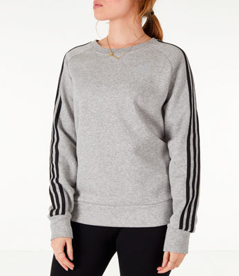 UPC 191525397017 product image for Adidas Women's 3-Stripes Sweatshirt, Grey | upcitemdb.com