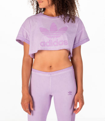adidas purple crop top
