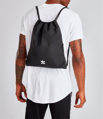 Shop Adidas Originals Adidas 3d Gym Sack In Black Leather