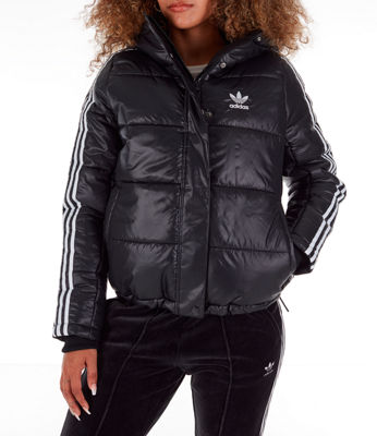 adidas black 3 stripe jacket women's