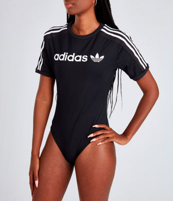 adidas 3 stripe bodysuit black
