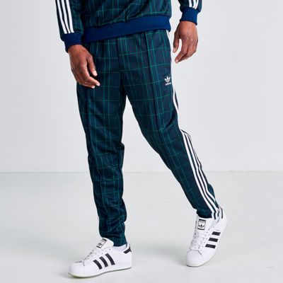 adidas tartan track pants white