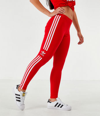 red adidas trefoil leggings