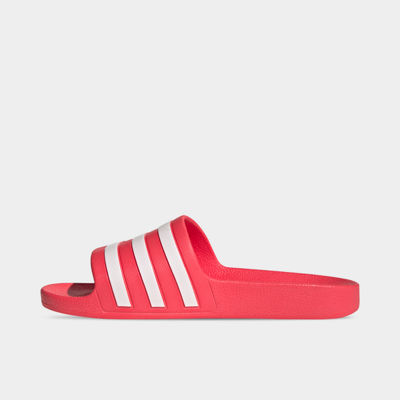 red and white adidas slides womens