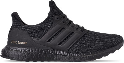Adidas Originals Ultraboost Lace-up Knit Running Sneakers In Black