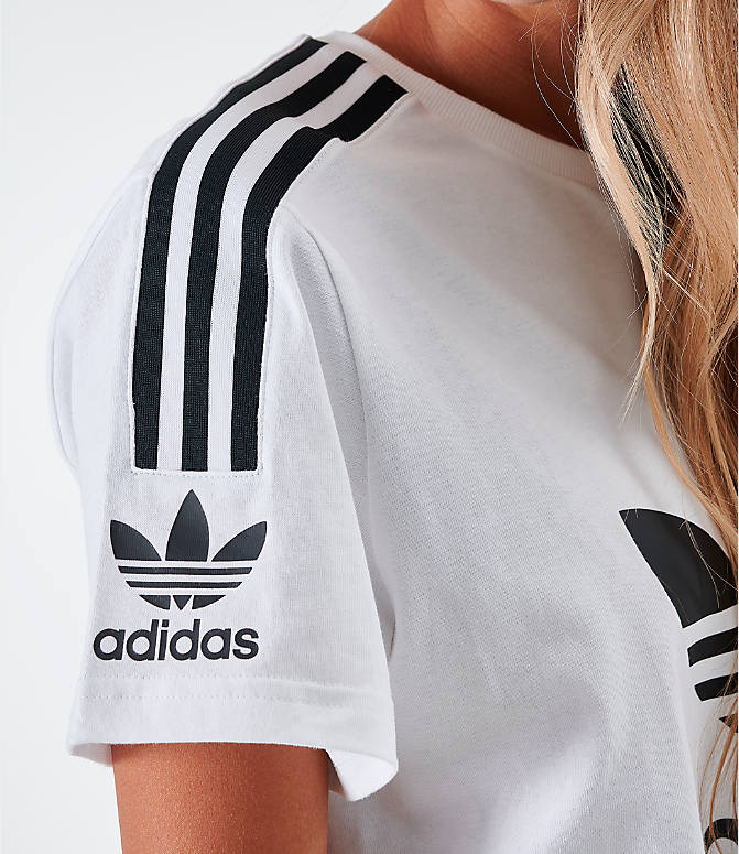 Women's adidas Originals Lock Up T Shirt| Finish Line Women's adidas Originals 3 Stripes Lock Up T Shirt| Finish Line