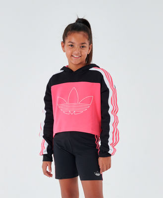 adidas girls cropped hoodie