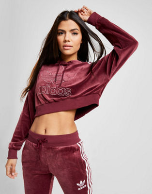 adidas velour crop top