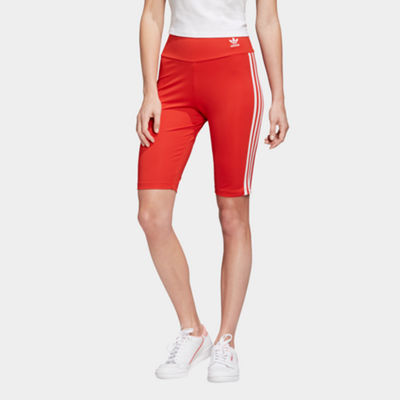 adidas red biker shorts