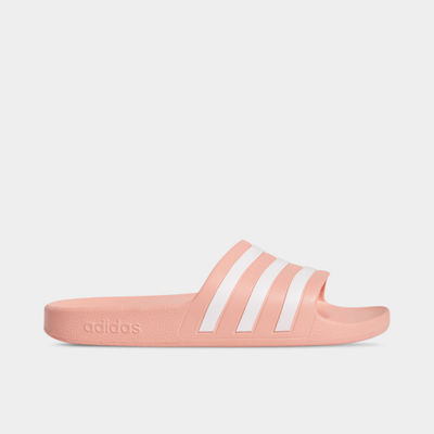 peach adidas slides