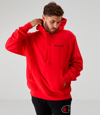 champion hoodie mens red