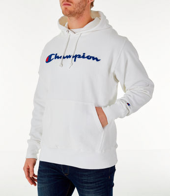 Men S Champion Reverse Weave Chenille Logo Hoodie Finish Line