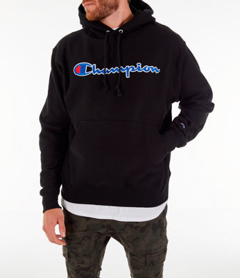 champion script hoodie reverse weave