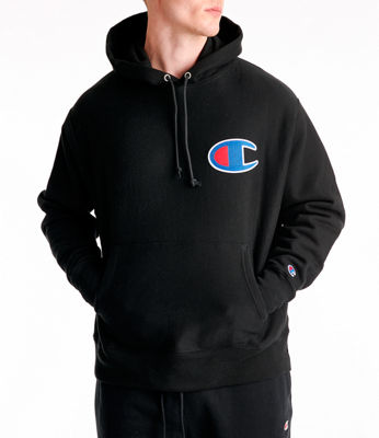 champion hoodie big c black