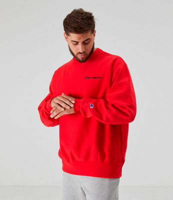 red champion crewneck