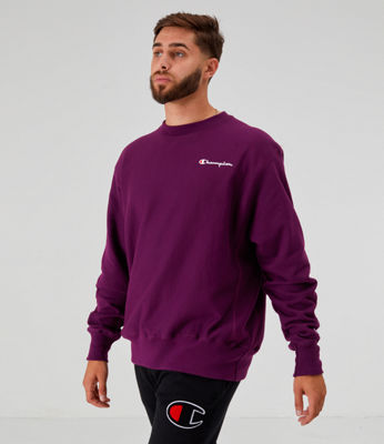 purple champion sweatshirt mens