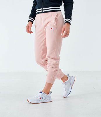 champion reverse weave sweatpants pink