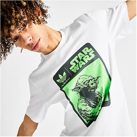Stewart ø Blive motor Adidas Originals Adidas Men's X Star Wars Yoda T-shirt In White | ModeSens