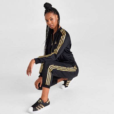 adidas sst track pants womens black