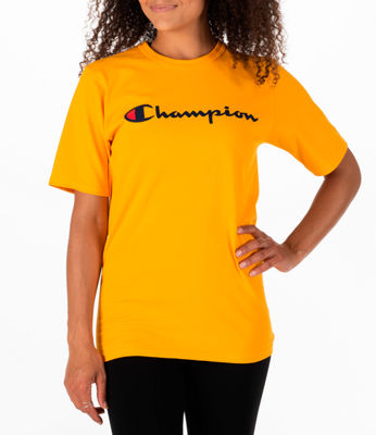womens yellow champion shirt