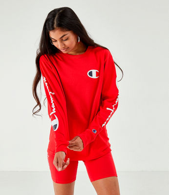 champion red shirt womens