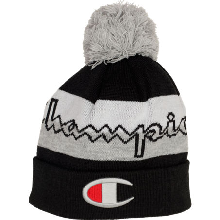 Champion Pom Beanie Hat In Black/gray ModeSens