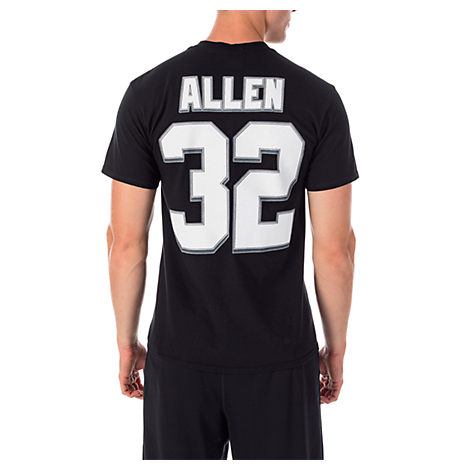 MAJESTIC MEN'S OAKLAND RAIDERS NFL MARCUS ALLEN NAME AND NUMBER T-SHIRT, BLACK,5553226