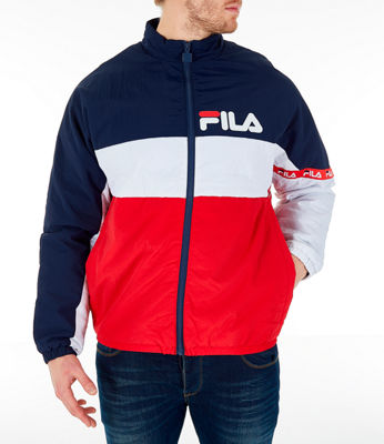 Shop Fila Men s Jayden Full zip Jacket In Red Size Medium Nylon polyester