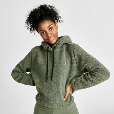 women's pullover sherpa hoodie