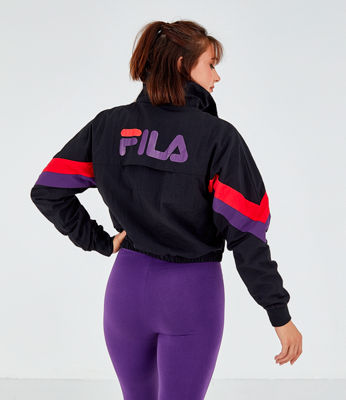 Fila Women's Chiaki Windbreaker Jacket In Black