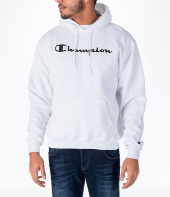 champion mens hoodie white