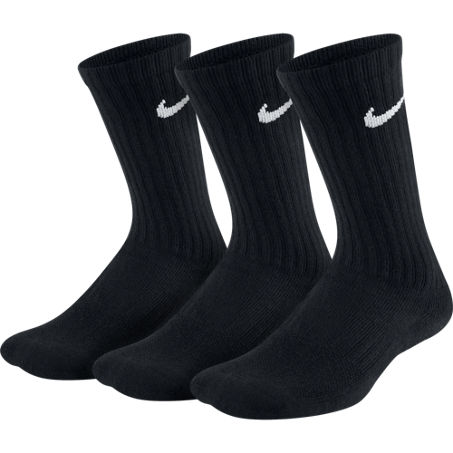 Nike Everyday Kids' Cushioned Crew Socks (3 Pairs) In Black
