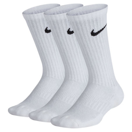 NIKE NIKE KIDS' PERFORMANCE CUSHION 3-PACK CREW TRAINING SOCKS,8097083