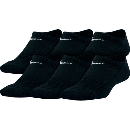 Nike Performance Cushioned No-show Kids' Training Socks In Black
