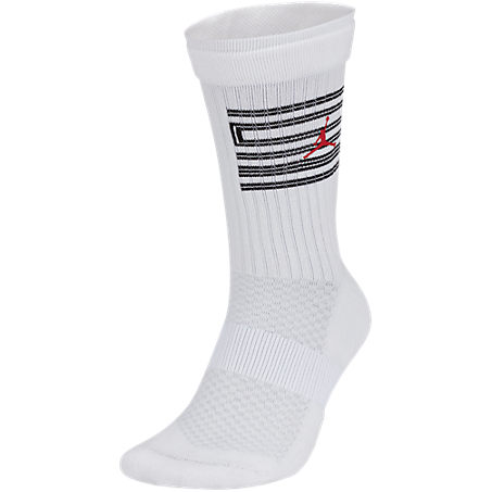 Nike Men's Air Jordan Retro 4 Legacy Crew Basketball Socks In White