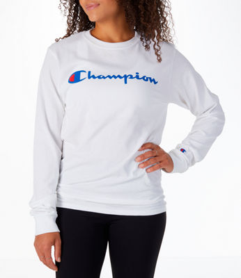 white long sleeve champion shirt womens