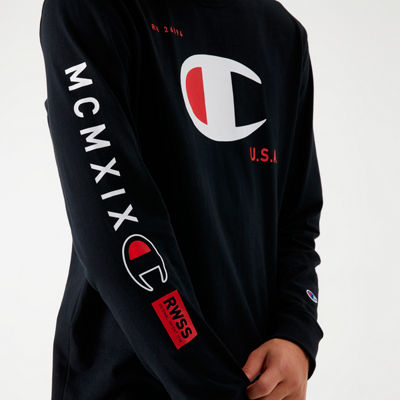 long sleeve black champion shirt