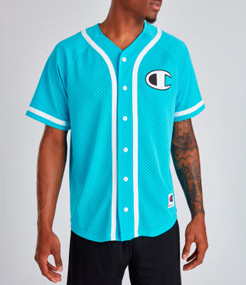 champion baseball jersey blue