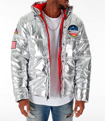 men's champion metallic puffer coat