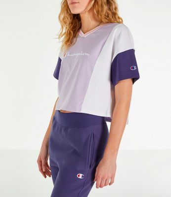Women's Champion Colorblocked Short-Sleeve T-Shirt| Finish Line