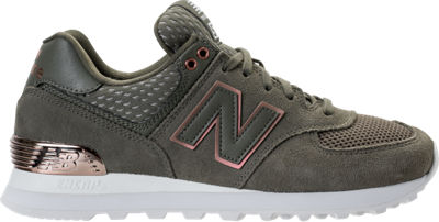 UPC 798248219284 product image for New Balance Women's 574 Rose Gold Casual Shoes, Green | upcitemdb.com