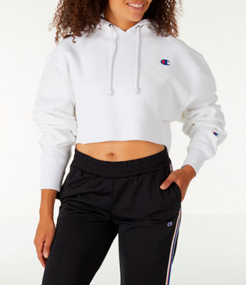 Women S Champion Reverse Weave Crop Hoodie Finish Line