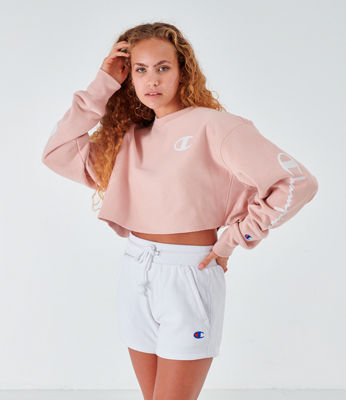 women's champion reverse weave crop hoodie